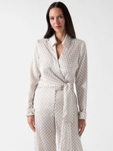 Marciano Monogram Satin Wrap Blouse