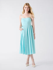 Pleated midi dress