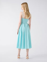 Pleated midi dress