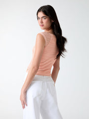 Square neck smocked top