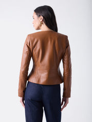 Marciano Peplum Leather Jacket