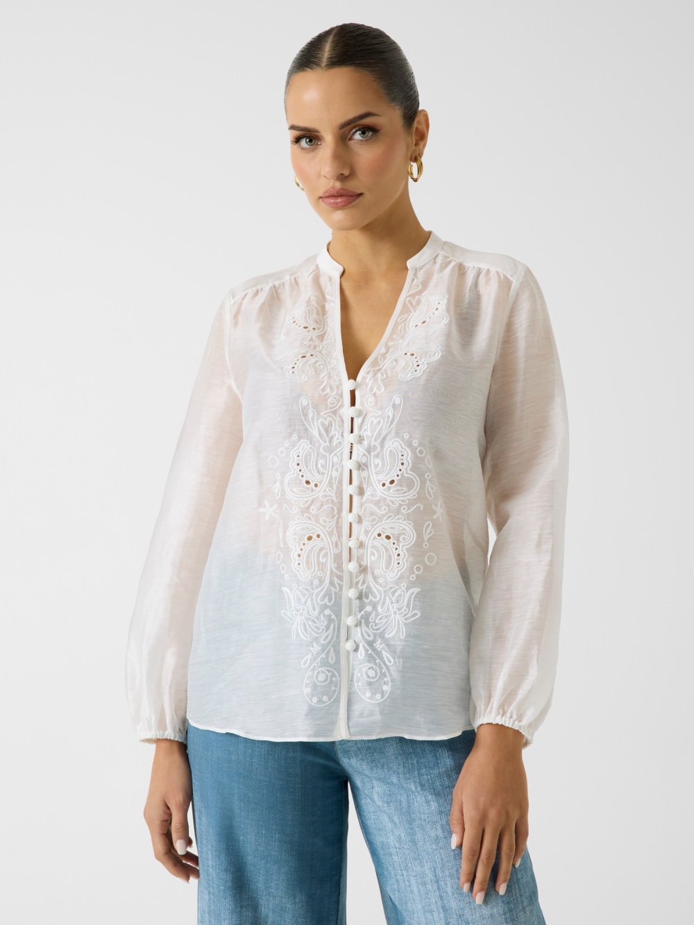 Marciano linen-blend shirt