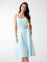 Marciano linen-blend midi dress
