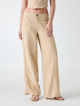 Linen-blend pants