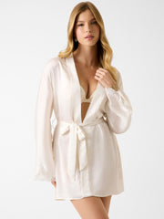 Helen satin short kimono