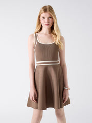 Viscose-blend mini dress