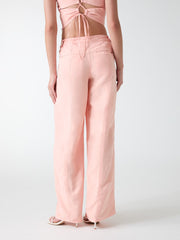 Linen-blend pants