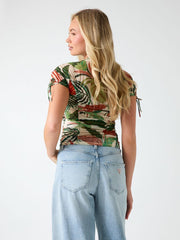 Eco Amaya Printed Mesh Top