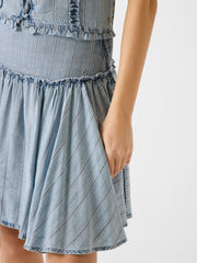 Pleated midi skirt
