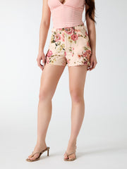 Cargo denim shorts