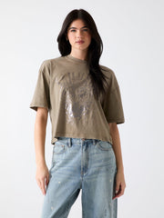 Foiled boxy t-shirt