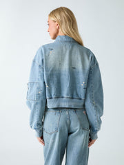 Denim bomber jacket