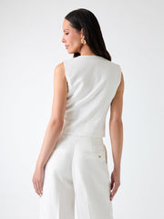 Marciano linen-blend vest