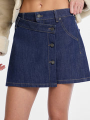 Denim Wrap Skort