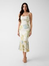 Linen-blend dress