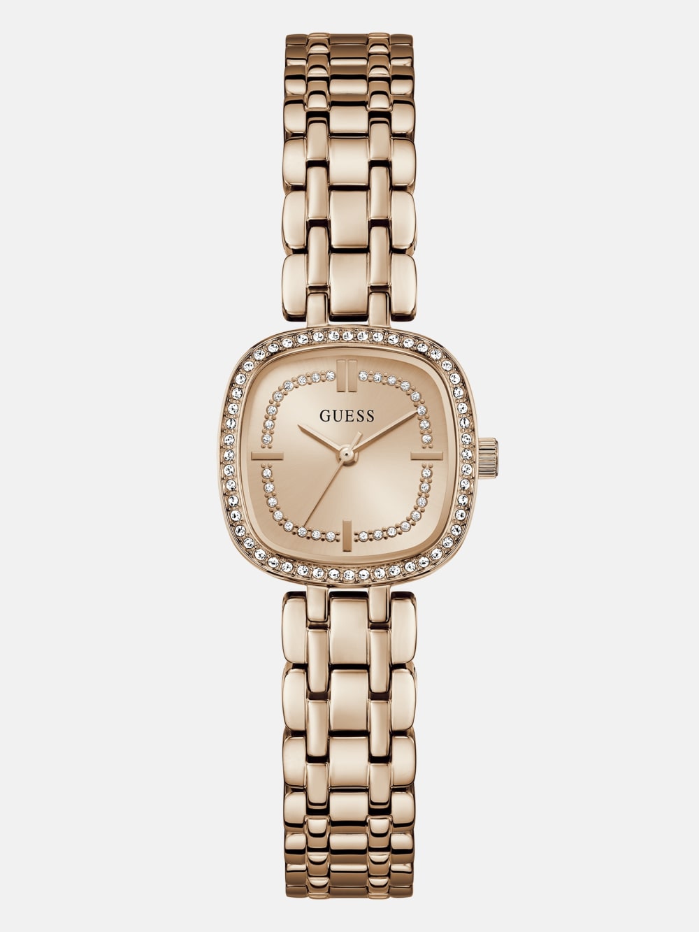 Crystal Stainless steel analogue watch