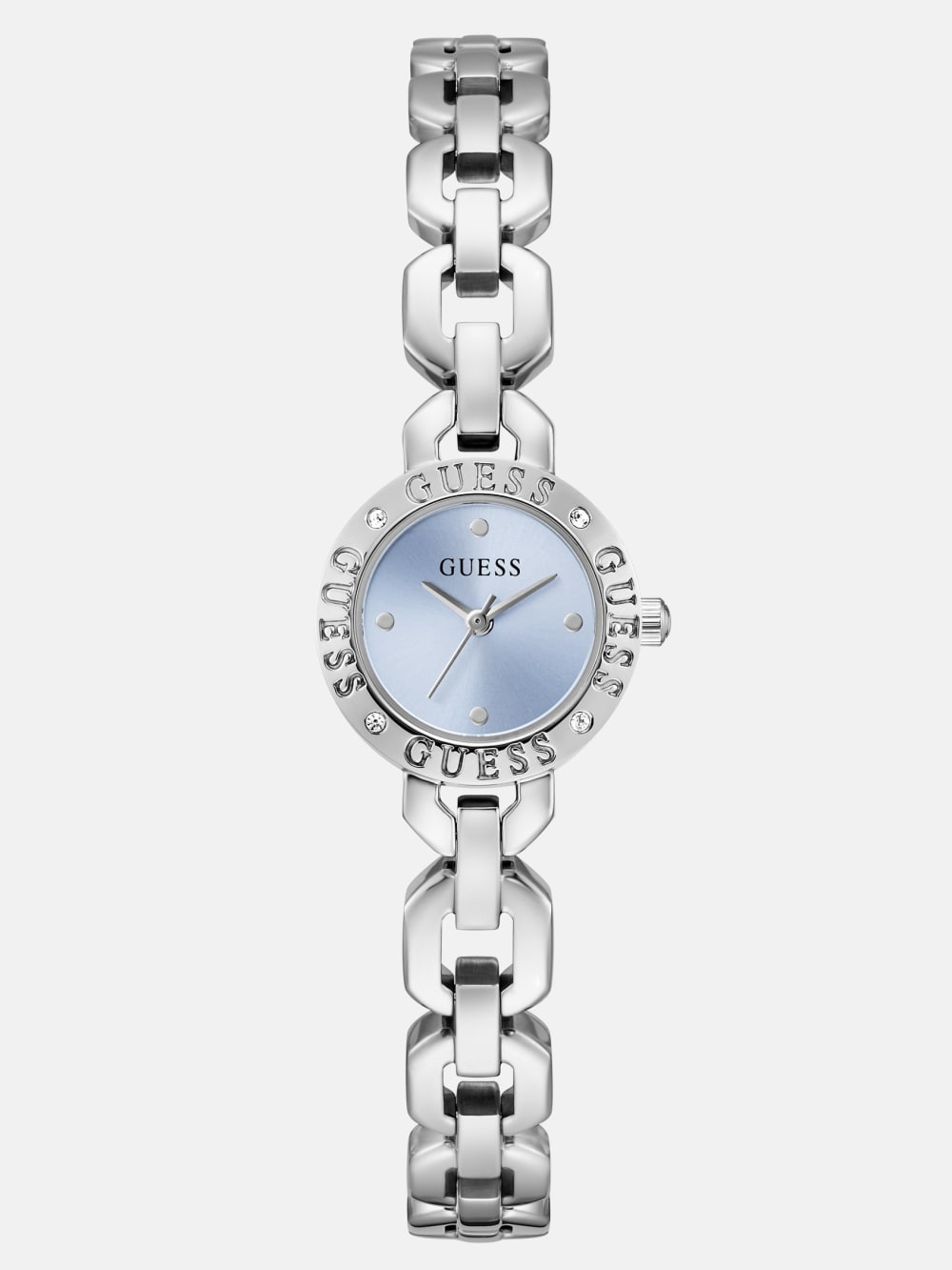 Crystal Recycled Steel analogue watch 22 mm