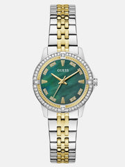 Crystal Stainless Steel analogue watch 32 mm