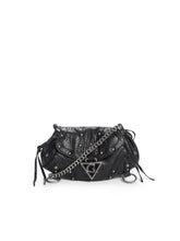 crackled leather mini fashion bag