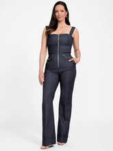 Denim Detachable Strapless Zip Jumpsuit