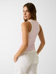 Embroidered logo tank top