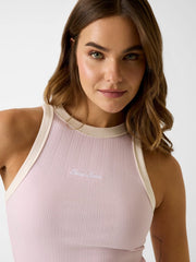 Embroidered logo tank top