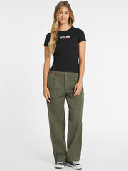Slim Rib-Knit Embroidered Tee