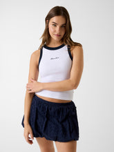 Embroidered logo tank top