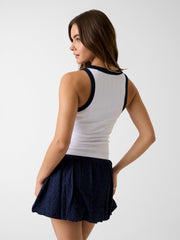 Embroidered logo tank top