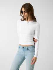 Slim Embroidered Long-Sleeve Tee