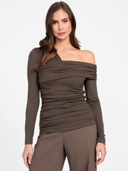 Eco Astrid Asymmetric Draped Top