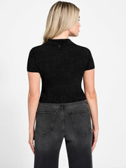 Mona Chenille Crop Polo