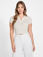 Mona Chenille Crop Polo