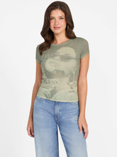Printed Crewneck Burnout Tee