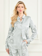 Gwen Embroidered Flower Shirt