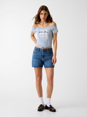 Off-shoulder t-shirt