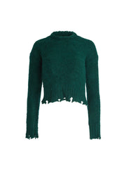 fuzzy crewneck sweater