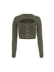 long-sleeve layered sweater top