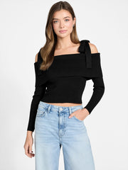 Shoulder bows sweater