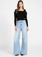 Shoulder bows sweater