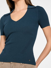 Viscose-blend top