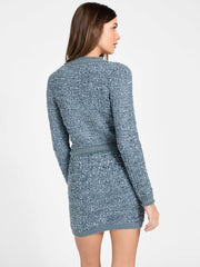 Textured knit cardigan