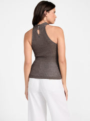 Ella Keyhole Lurex Sweater Top