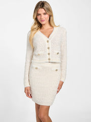 Textured knit cardigan