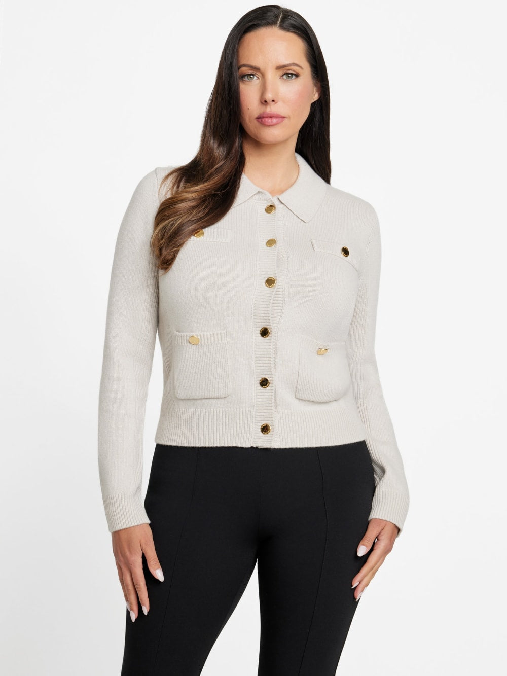 Afrah Pockets Cardigan Sweater