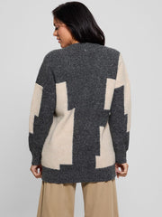 Intarsia Color-Block Sweater