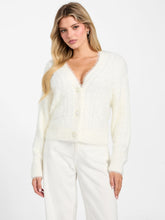 Kinako Fuzzy Cable-Knit Cardigan