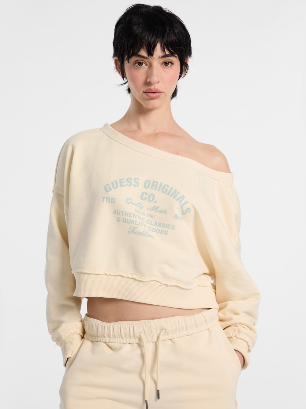 GUESS Originals Eco Boat-Neck Sweatshirt