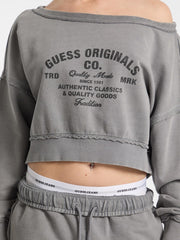 GUESS Originals Eco Boat-Neck Sweatshirt