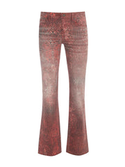 printed straight pant